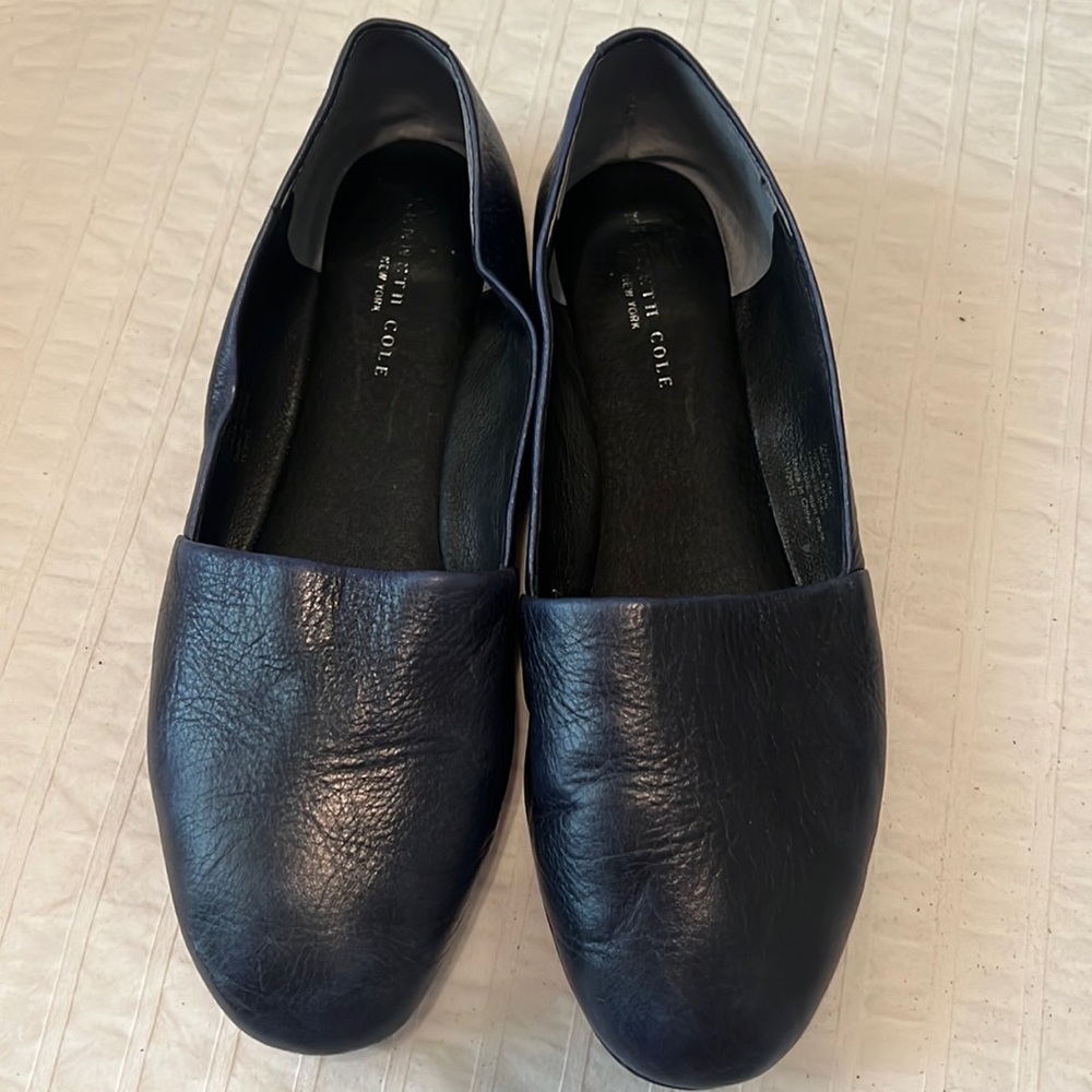 Kenneth Cole New York Navy Blue Leather Loafers